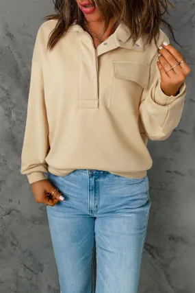 ✨ Half Snap Long Sleeve Sweatshirt – BUTTONED-UP BUT NEVER BORING ✨