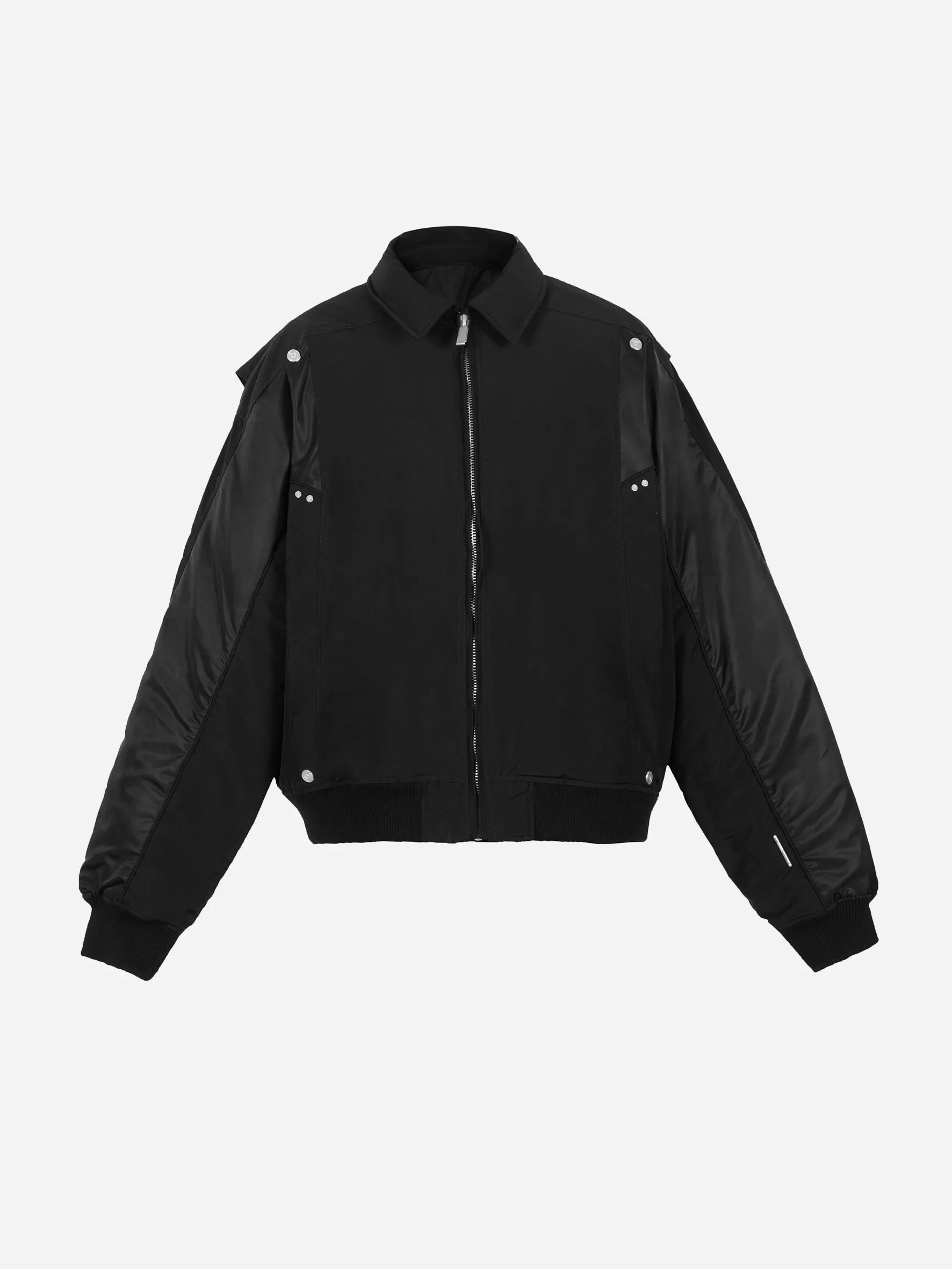 004 - Quilted Intervein Layered Bomber Jacket