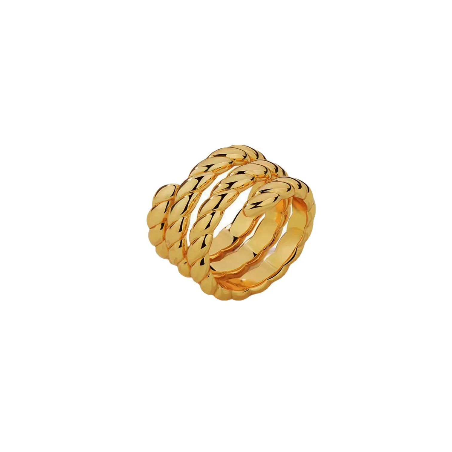 18K Gold Multi-layer Thread Ring