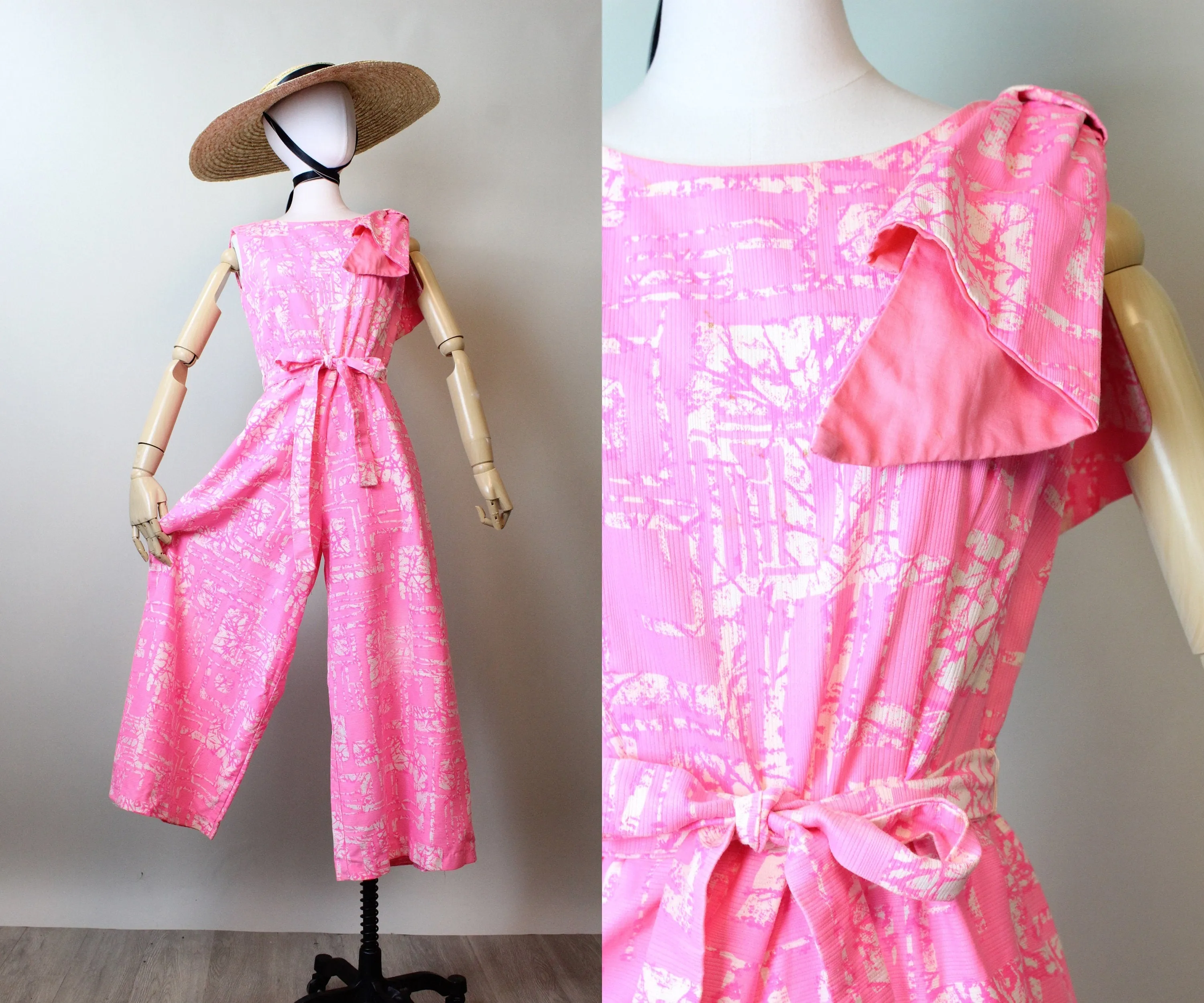 1960s HAWAIIAN JUMPSUIT cotton small | new spring summer