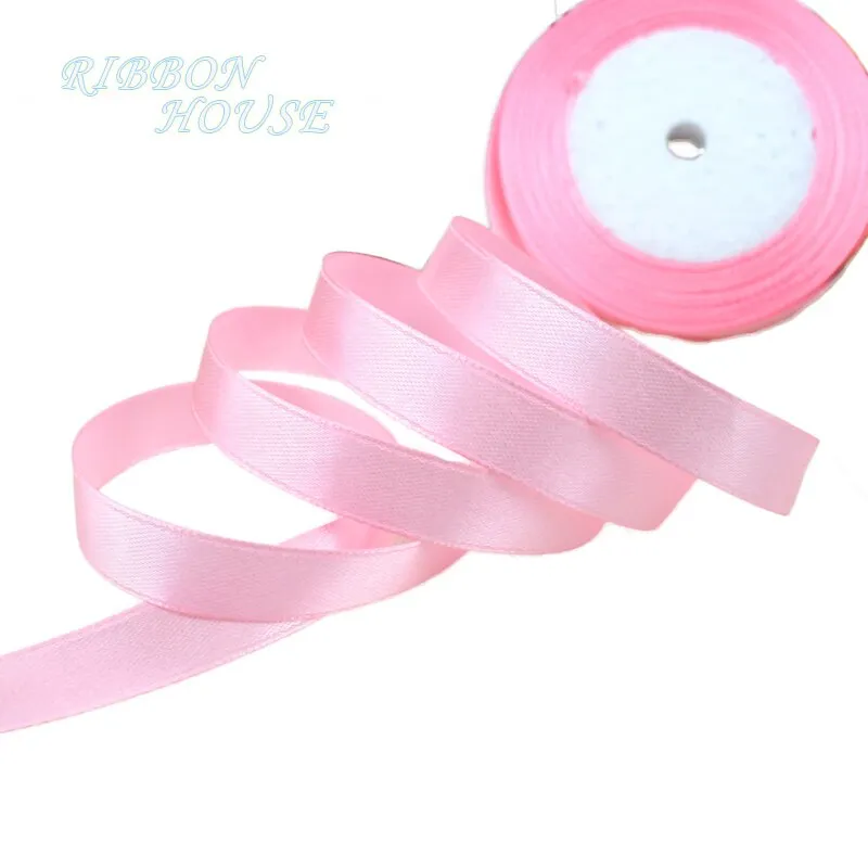 (25 yards/roll) Satin Ribbon Wholesale Gift Packing Christmas decoration diy Ribbons roll fabric (6/10/12/15/20/25/40mm)