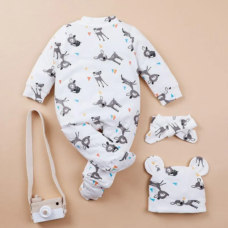 3-piece Hat & Romper & Pants for Baby Children's Clothing