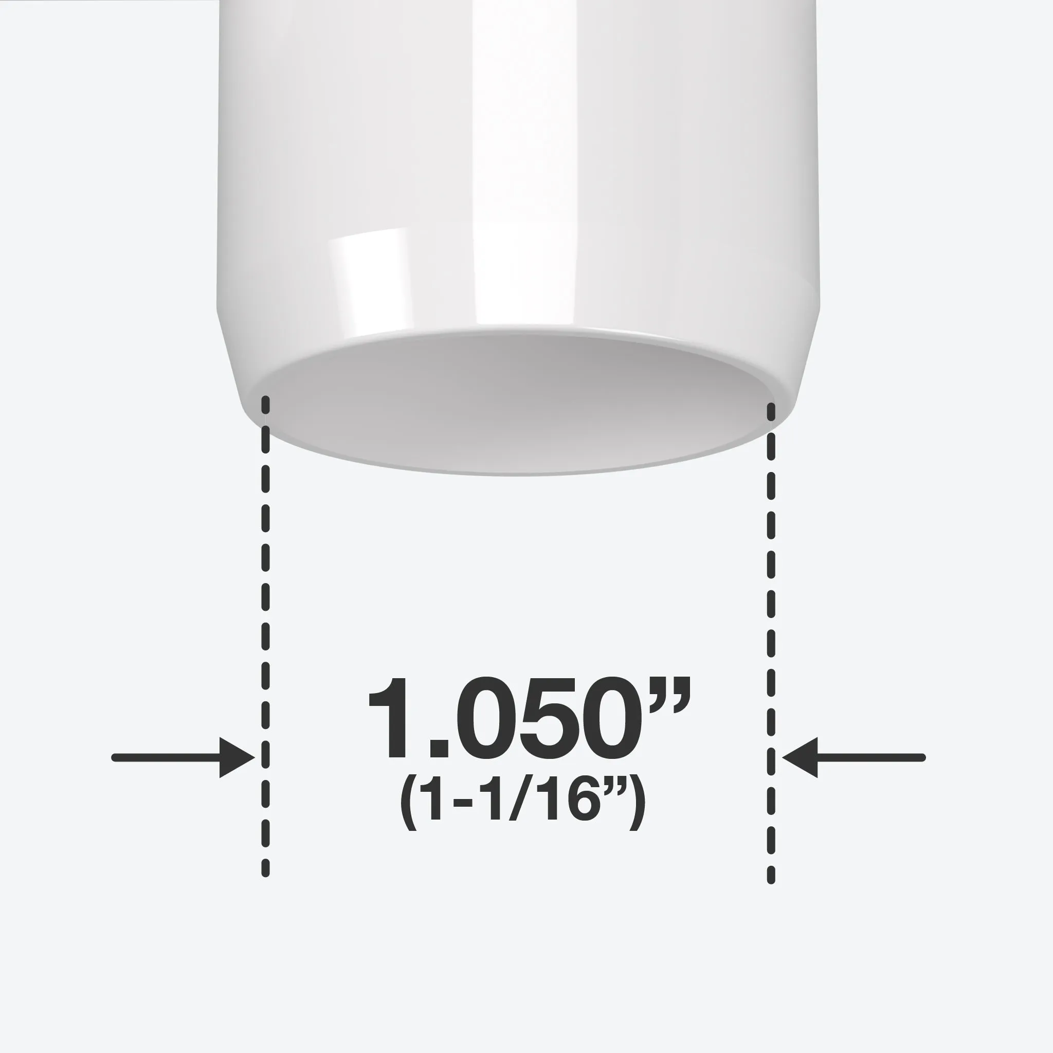 3/4 in. Slip Sling PVC Tee, Furniture Grade - White