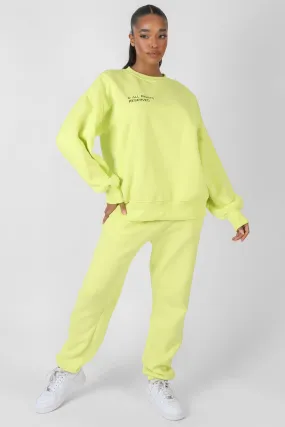 90S Oversized Joggers Lime