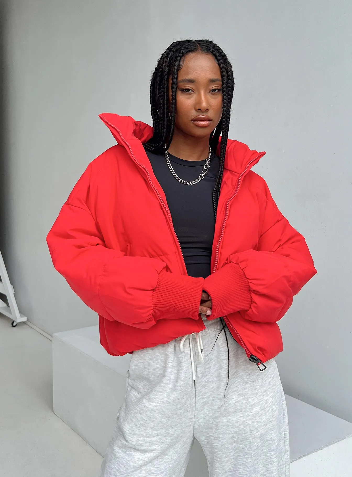 Abe Puffer Jacket Red