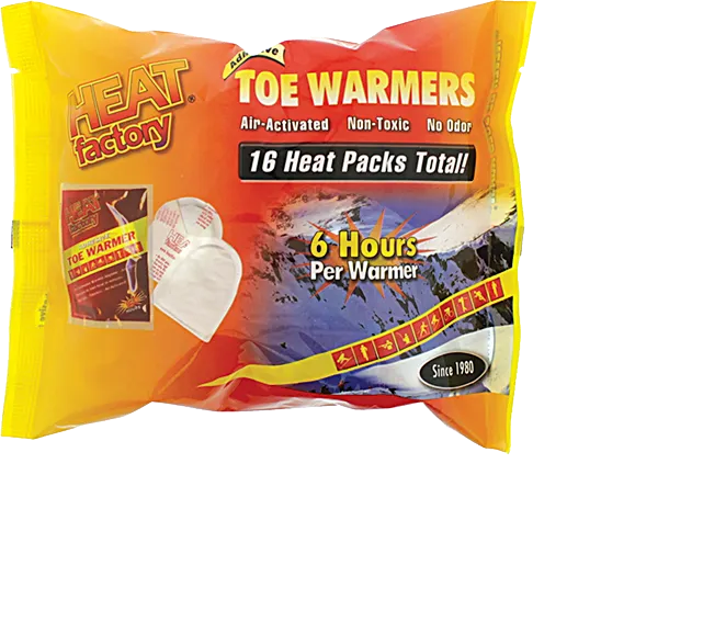 Adhesive Toe Warmer Big Pack (8 Pairs) Lasts up to 6 hours of Heat