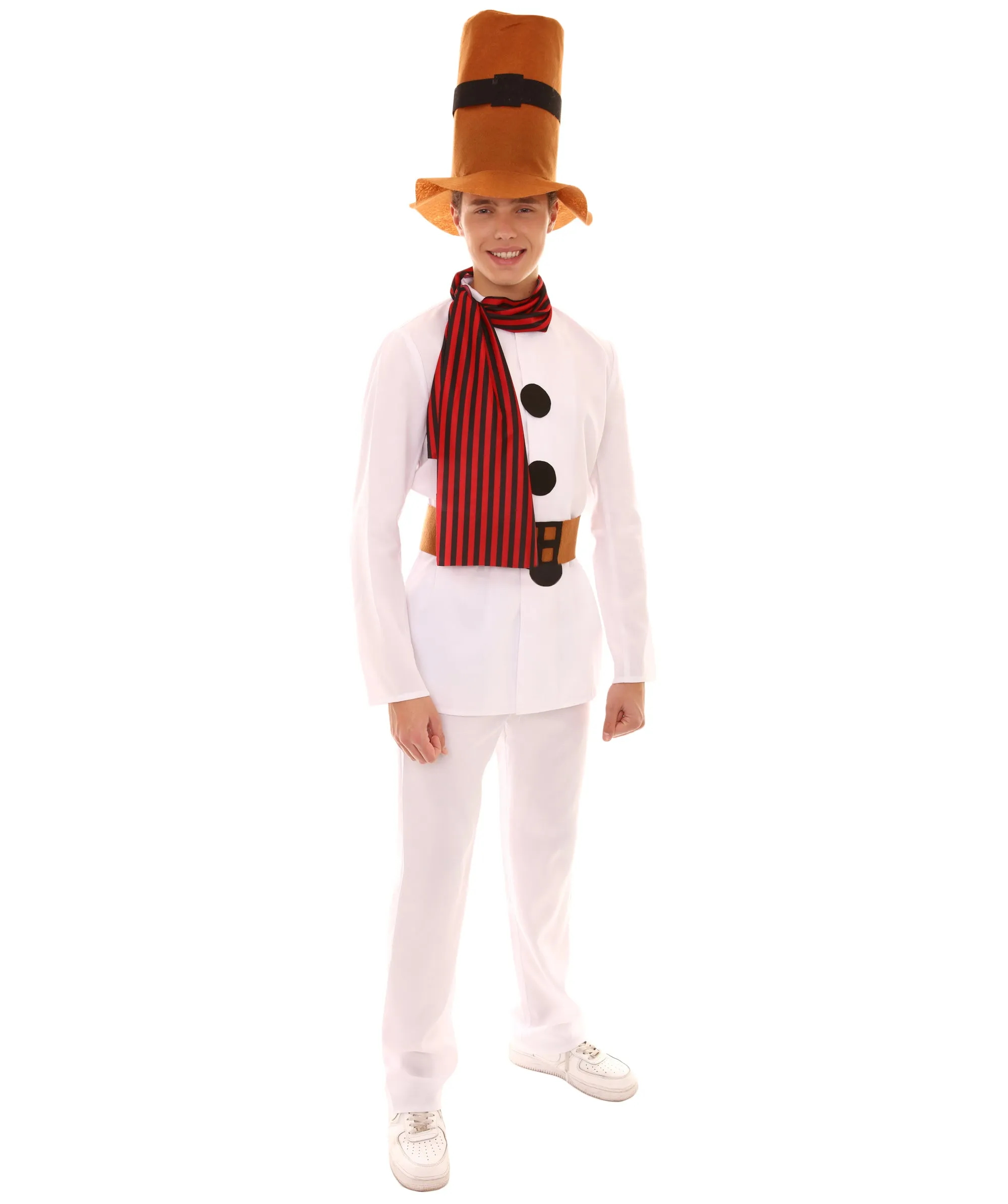 Adult Men's Mr Snowman Costume | White Halloween Costumes