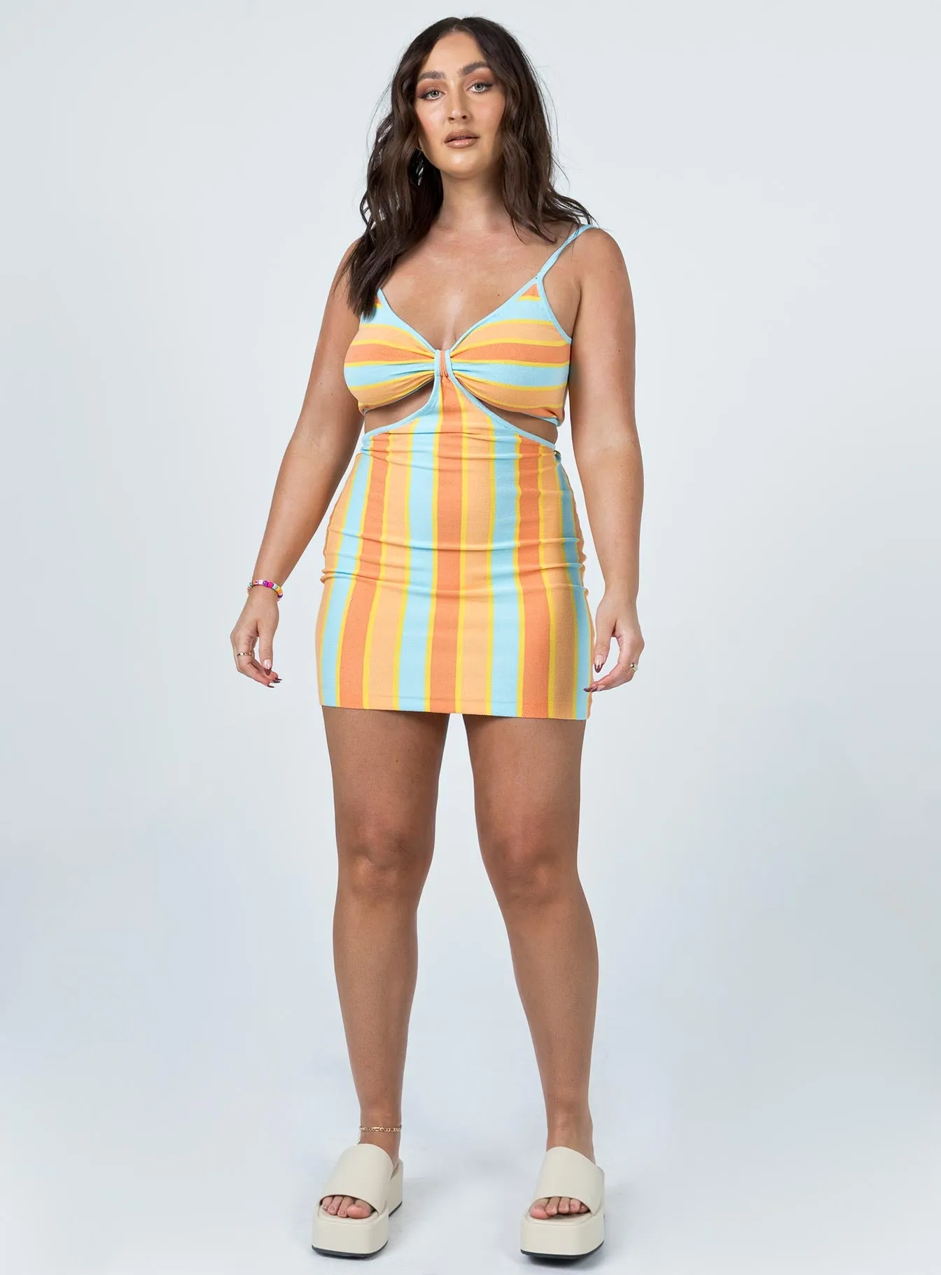 Alicia Mini Dress Orange Multi