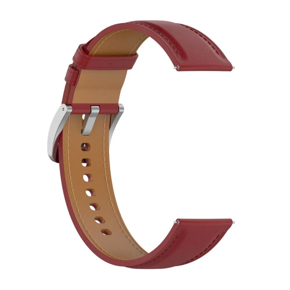 Amazfit GTS 3 / Bip U Top Layer Cowhide leather watch strap - Red