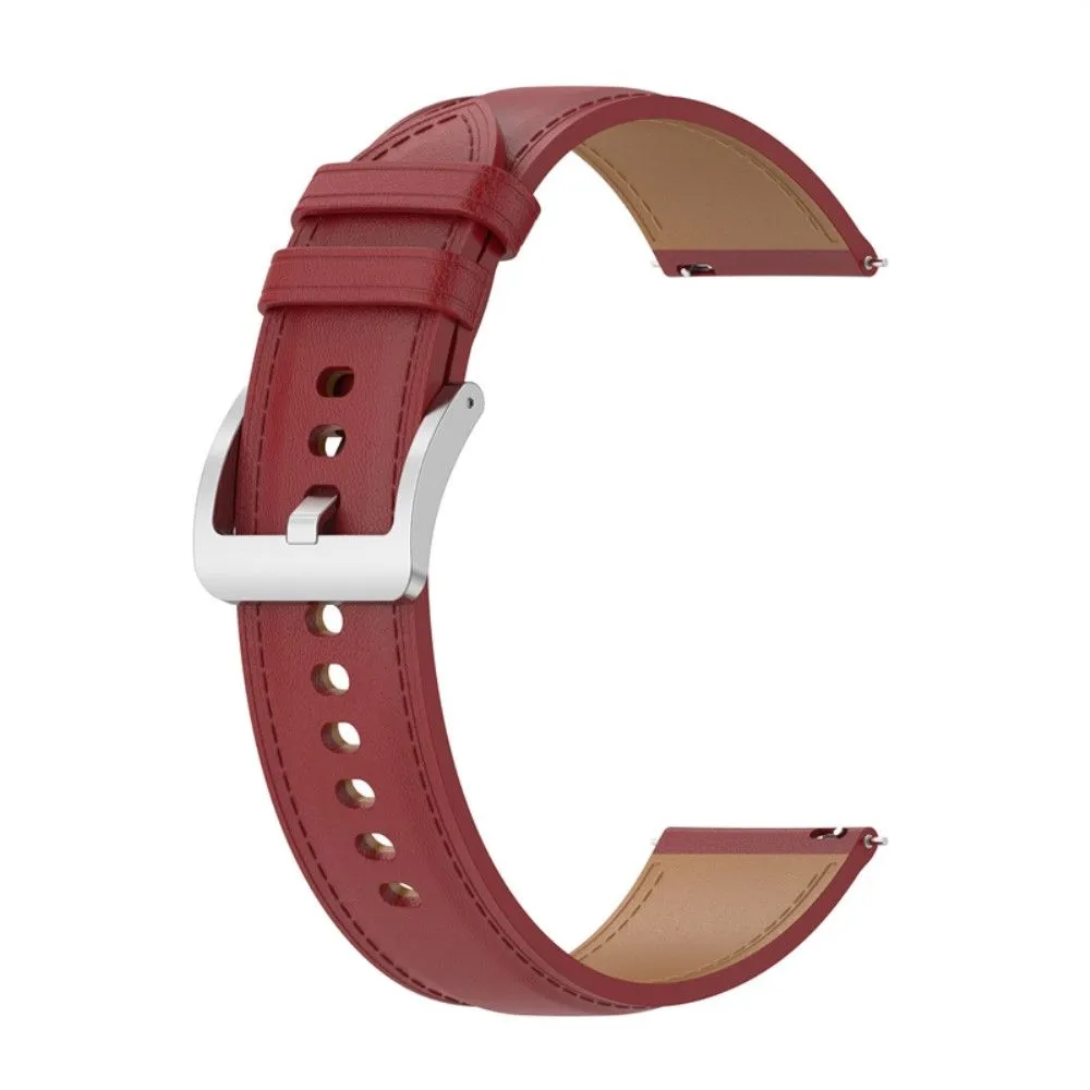 Amazfit GTS 3 / Bip U Top Layer Cowhide leather watch strap - Red