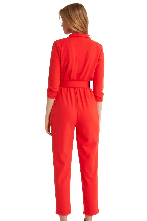 Ankle Length Pockets Jumpsuit