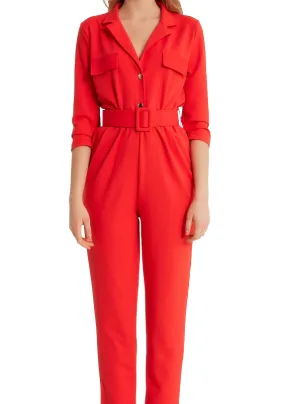 Ankle Length Pockets Jumpsuit