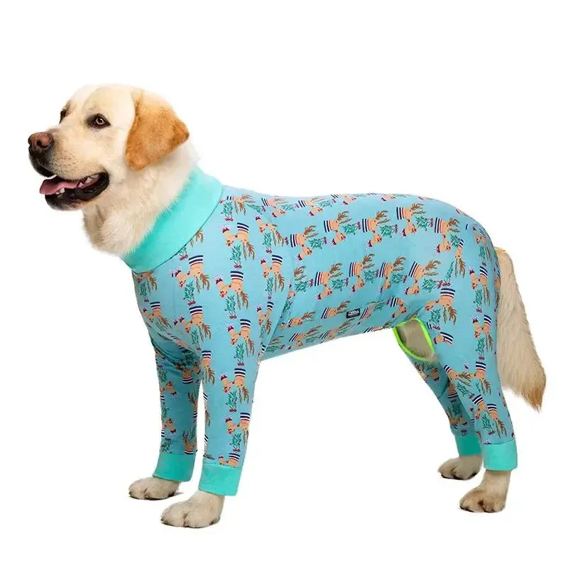 AnniePaw Cozy Anti-Lick Dog Jumpsuit for Medium & Large Breeds-A