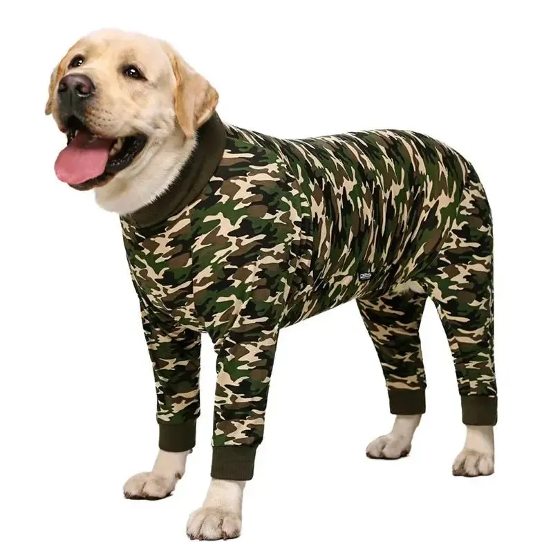 AnniePaw Cozy Anti-Lick Dog Jumpsuit for Medium & Large Breeds-A