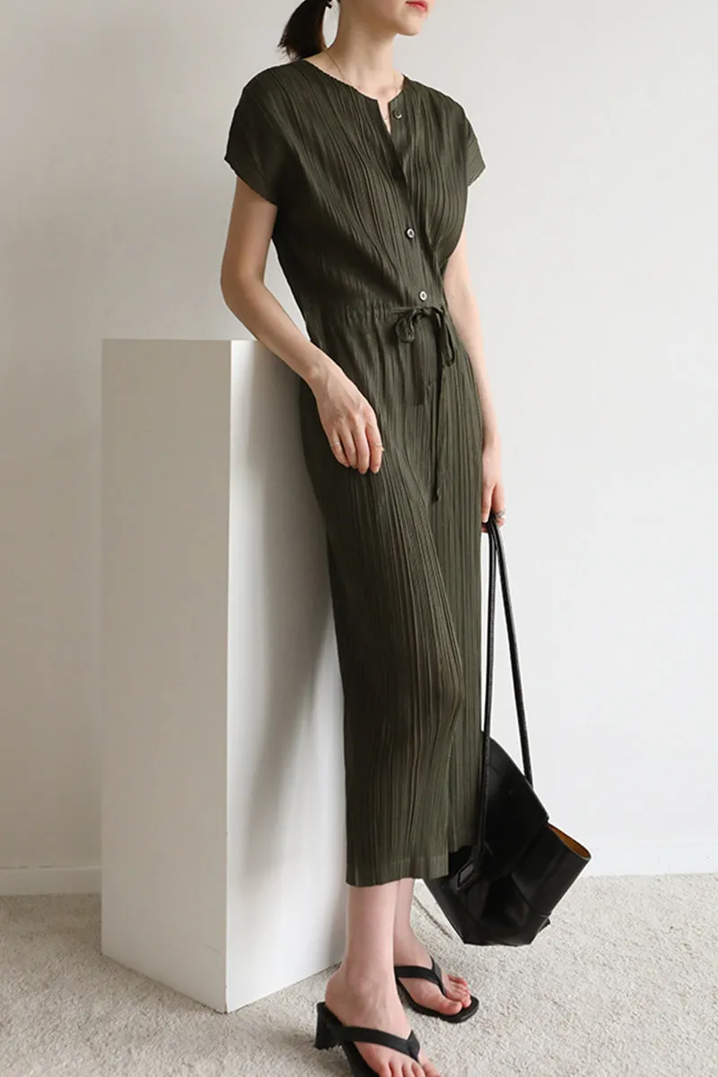 ARO LORA Breasted Full Pleated Jumpsuit