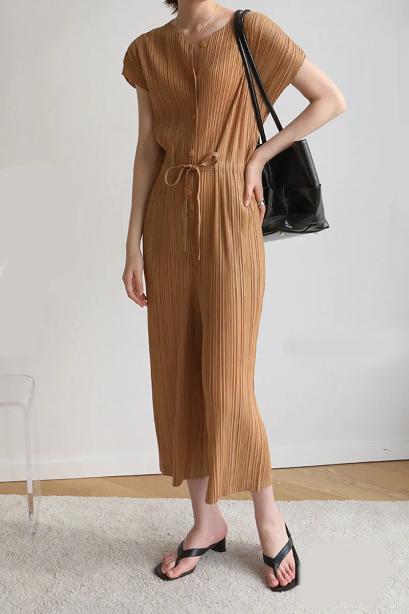 ARO LORA Breasted Full Pleated Jumpsuit