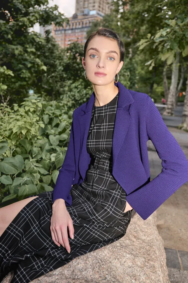 Ashtin Dress - Knit Suiting :: Plaid