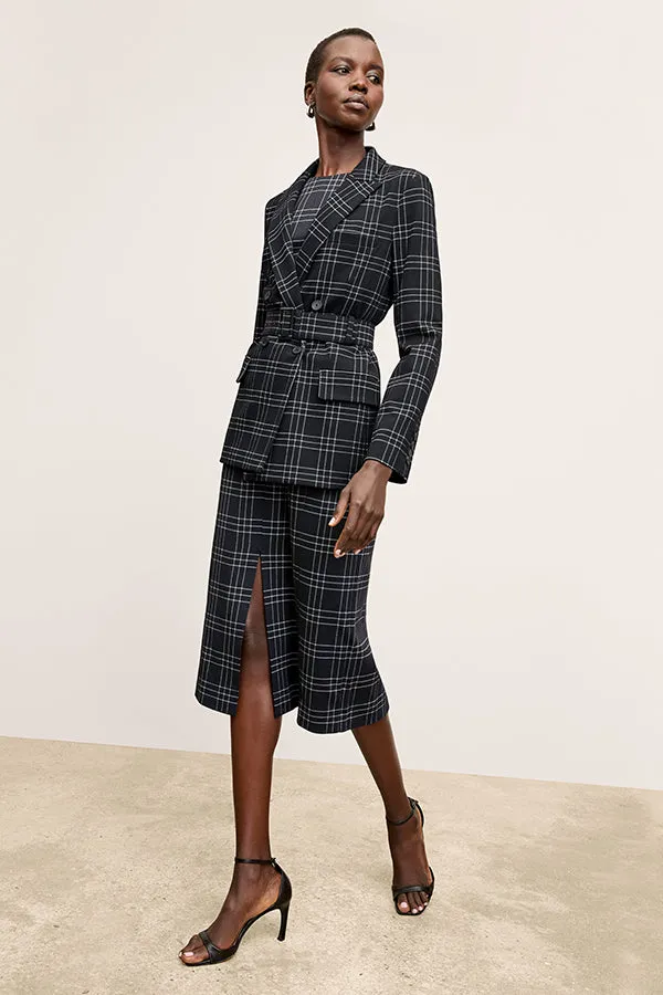 Ashtin Dress - Knit Suiting :: Plaid