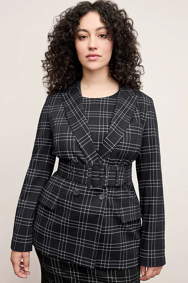 Ashtin Dress - Knit Suiting :: Plaid