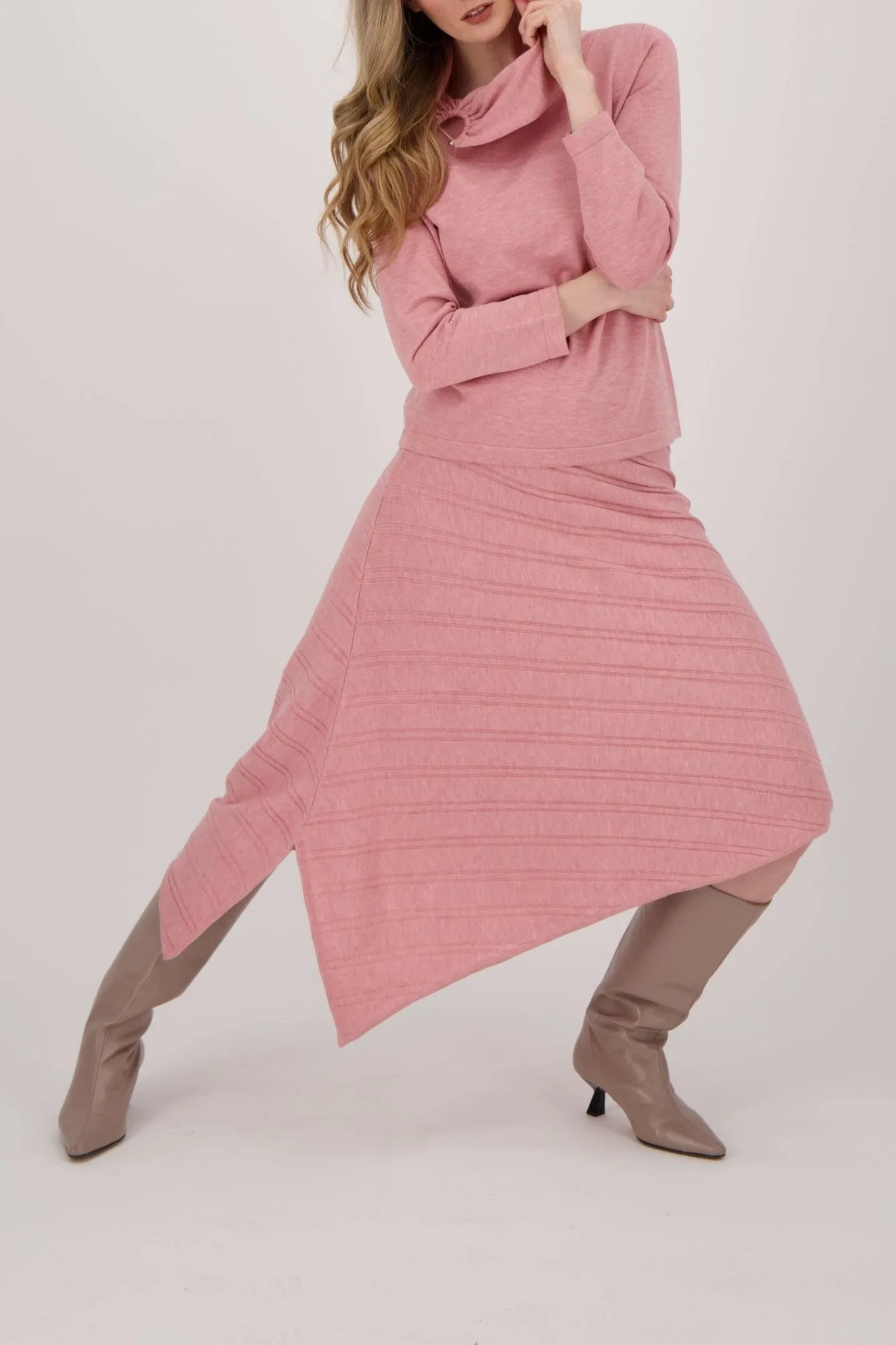 Asymmetrical A-Line Sweater Skirt