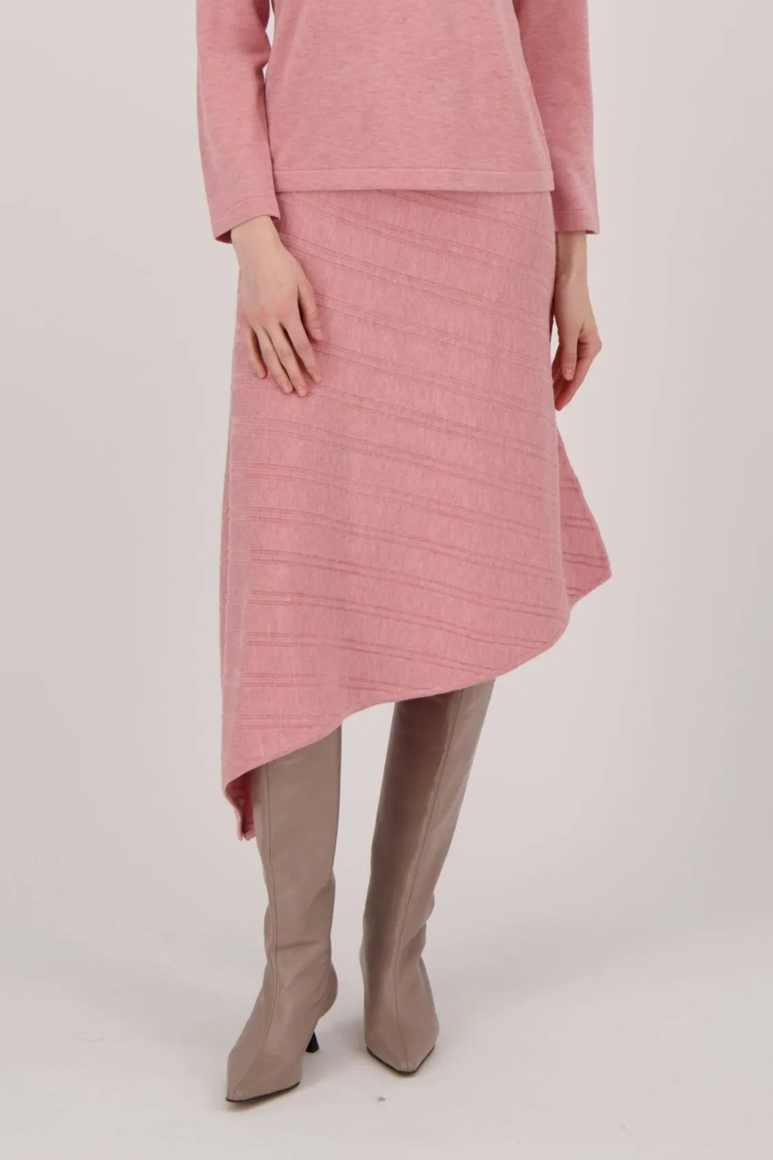 Asymmetrical A-Line Sweater Skirt