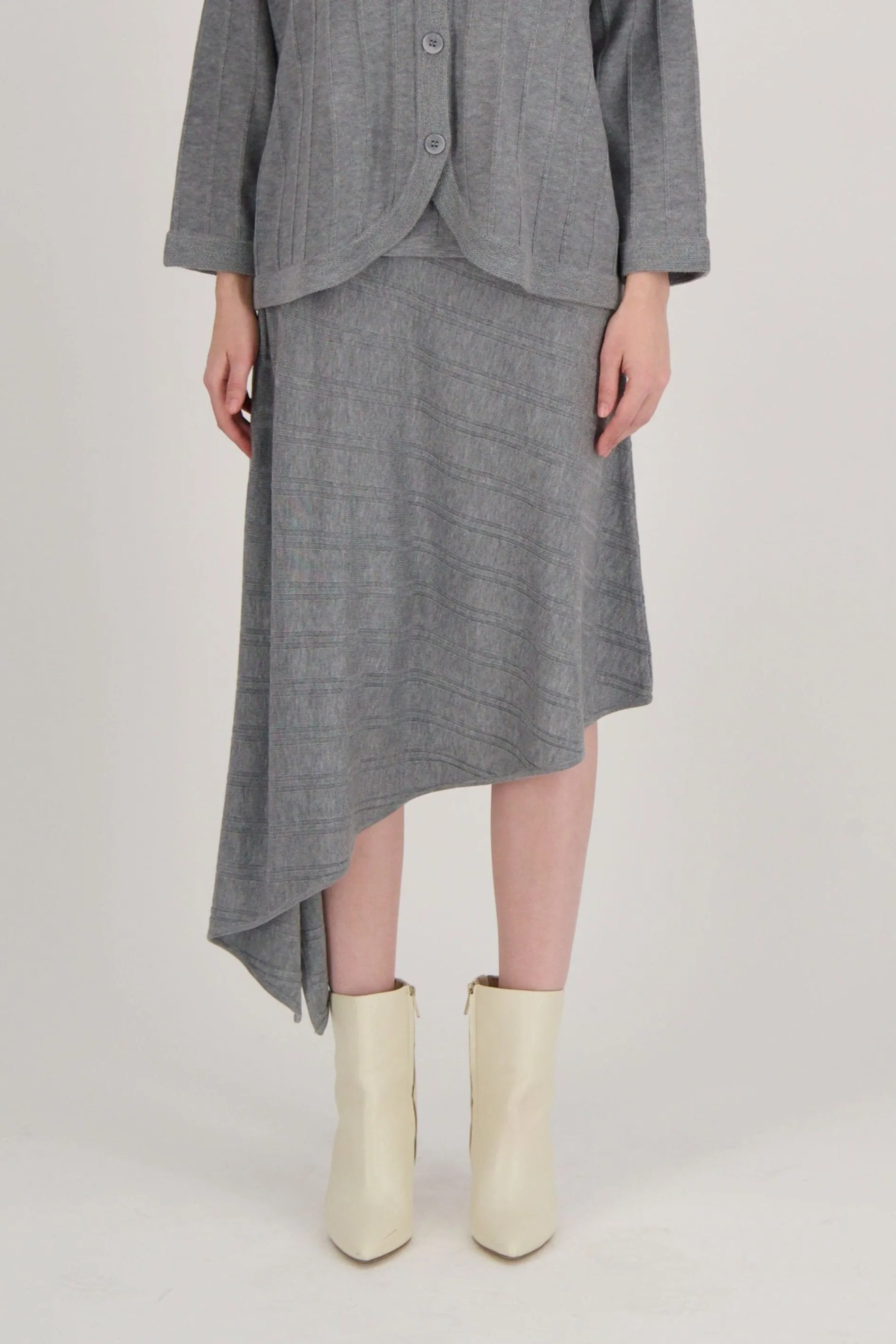 Asymmetrical A-Line Sweater Skirt