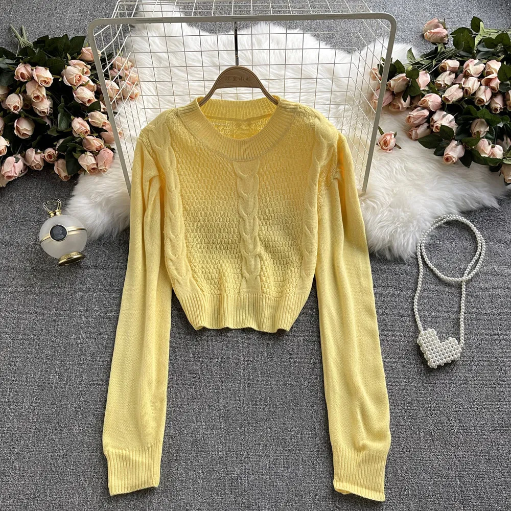 Autumn and winter new short Pullover Sweater Top  1623