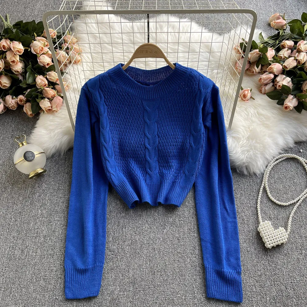 Autumn and winter new short Pullover Sweater Top  1623