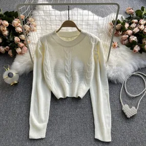 Autumn and winter new short Pullover Sweater Top  1623