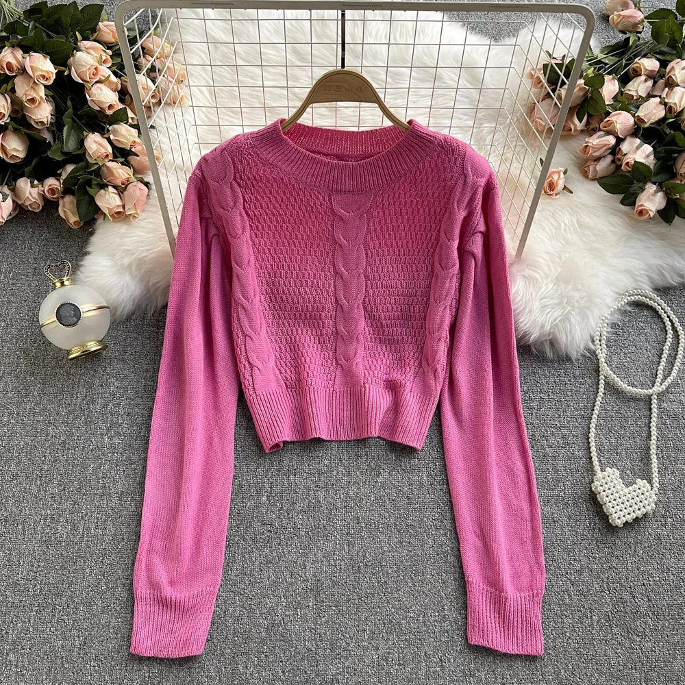 Autumn and winter new short Pullover Sweater Top  1623