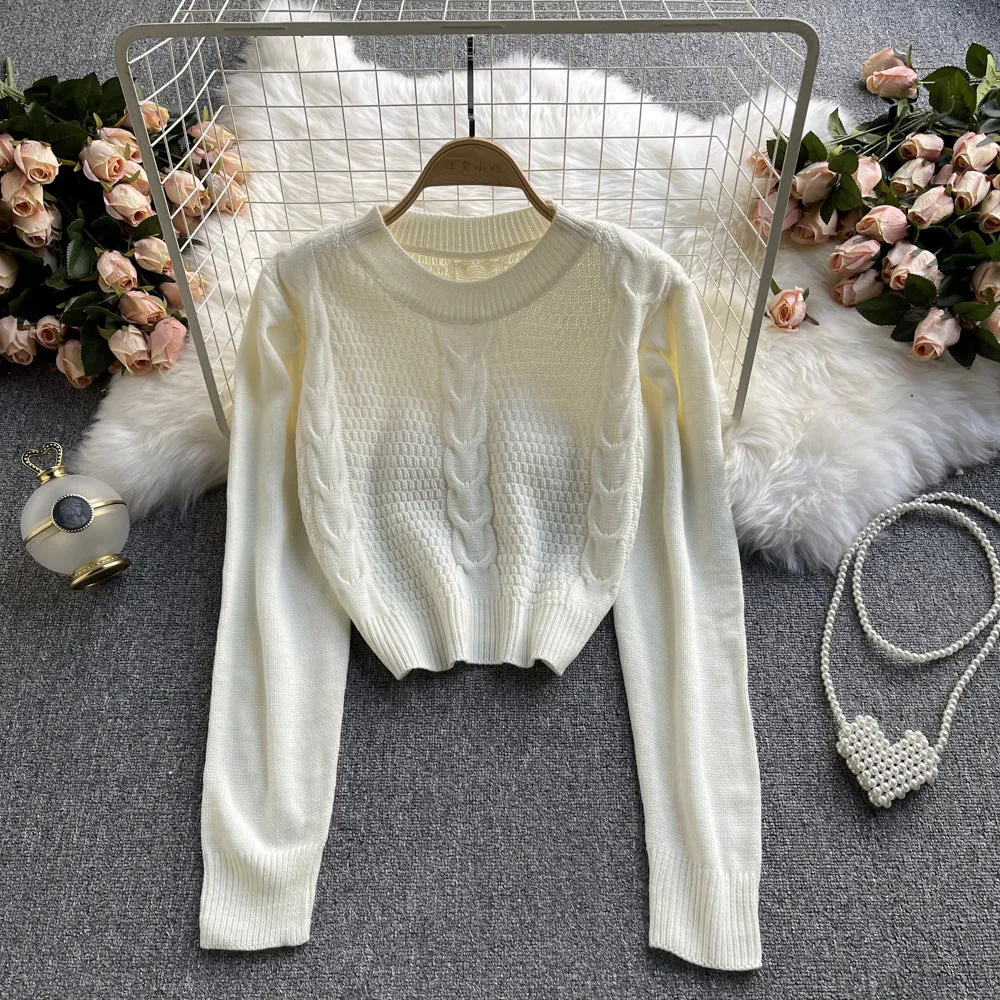 Autumn and winter new short Pullover Sweater Top  1623