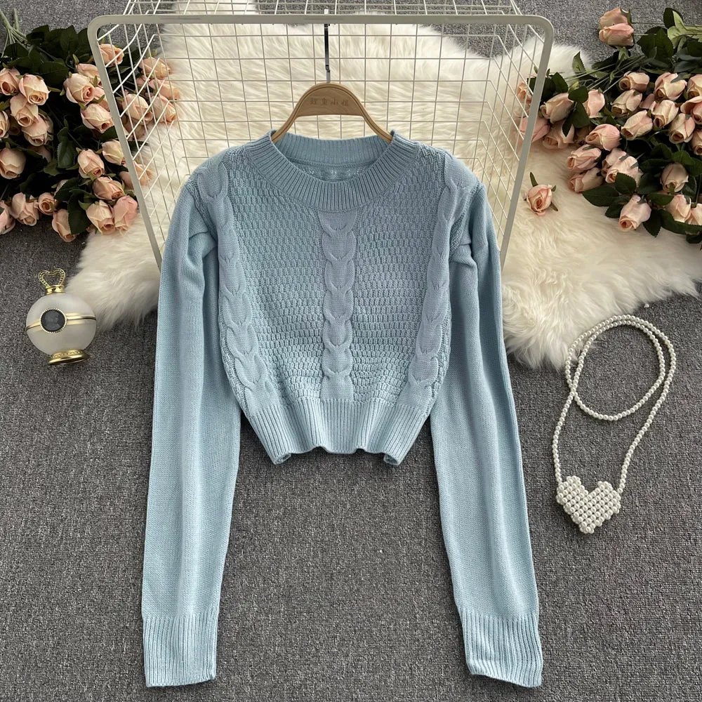 Autumn and winter new short Pullover Sweater Top  1623