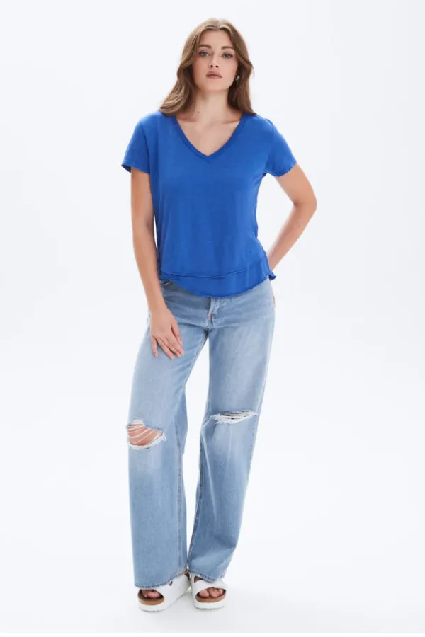 Ava V Neck Mock Layer