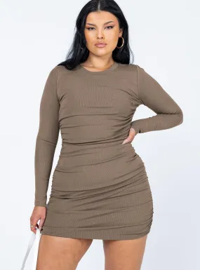 Ayden Mini Dress Brown