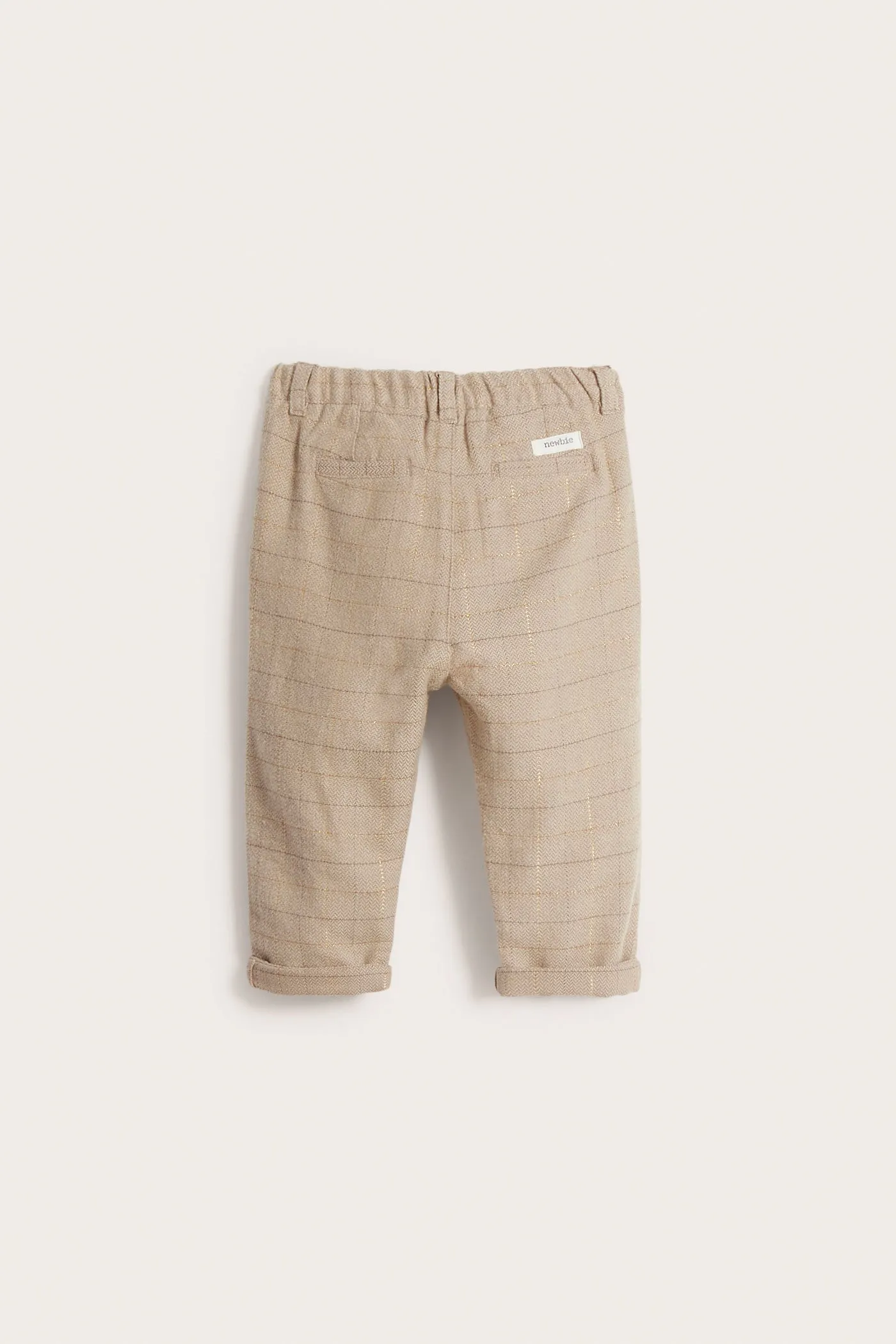 Baby brown/gold herringbone trousers