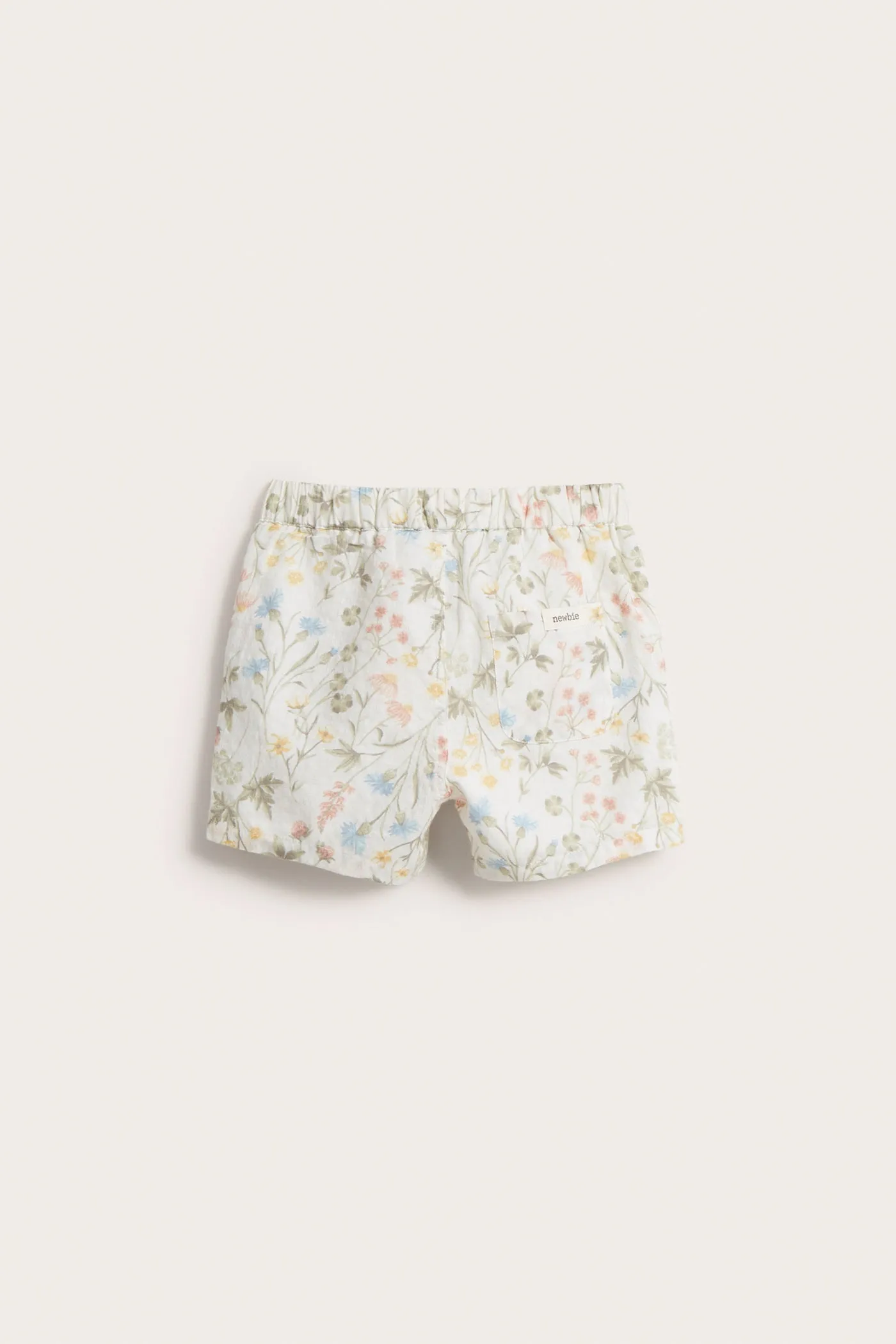 Baby white meadow flower shorts