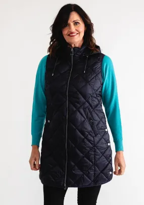 Barbara Lebek Quilted Hooded Gilet, Black