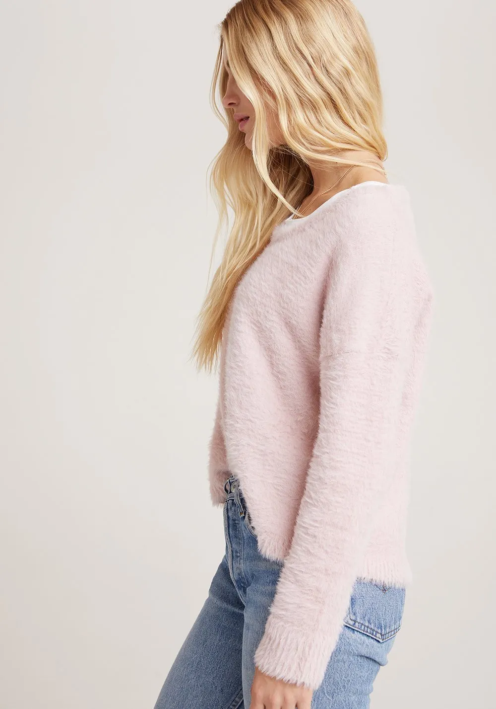 Bella Dahl - Slouchy Sweater in Blush Pink