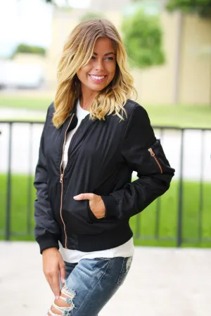 Black Bomber Jacket