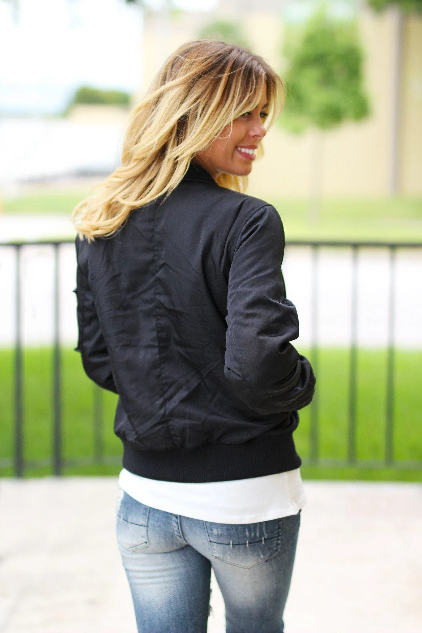 Black Bomber Jacket