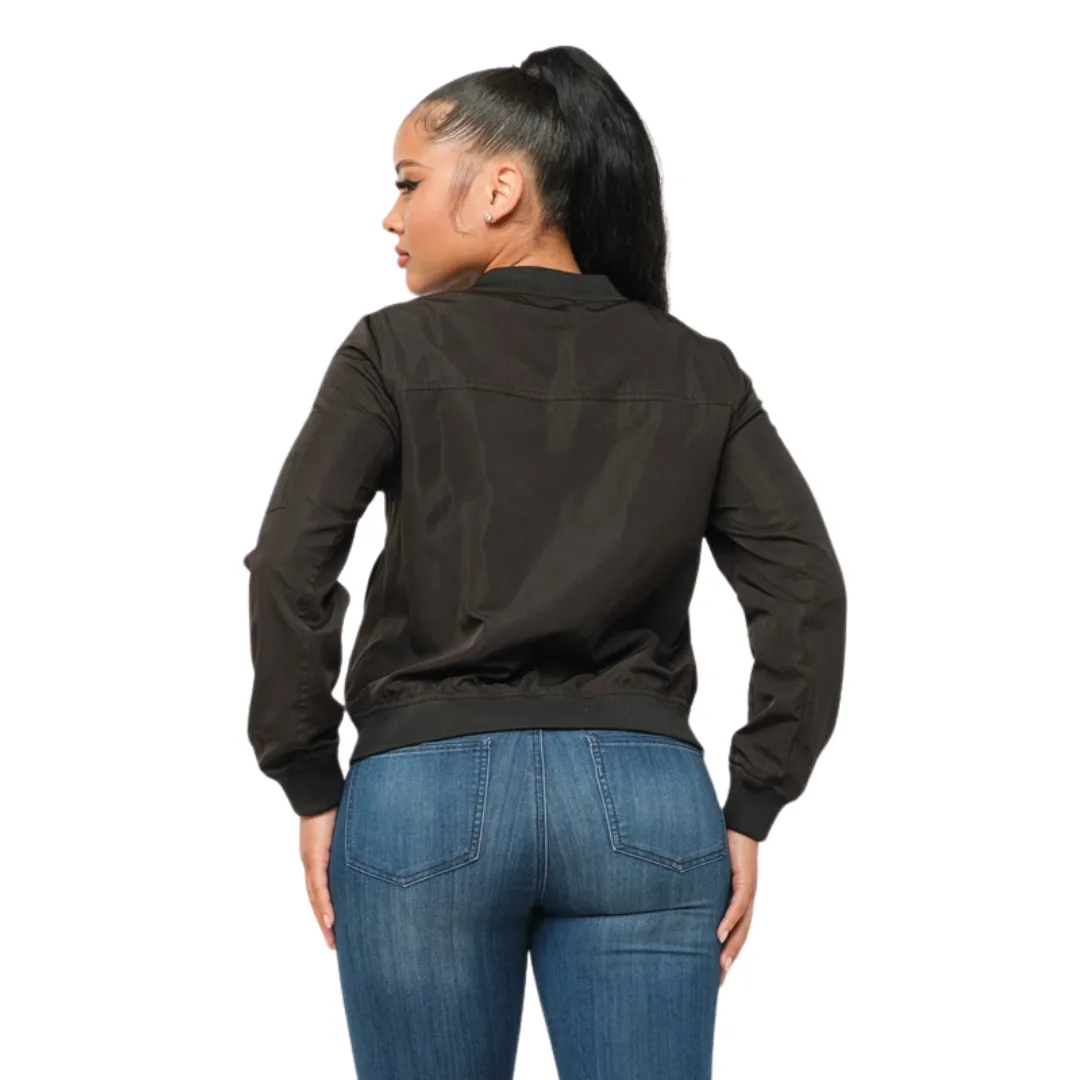 Black Jess Bomber Jacket