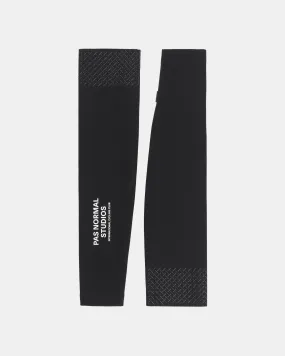 Black logo arm warmers