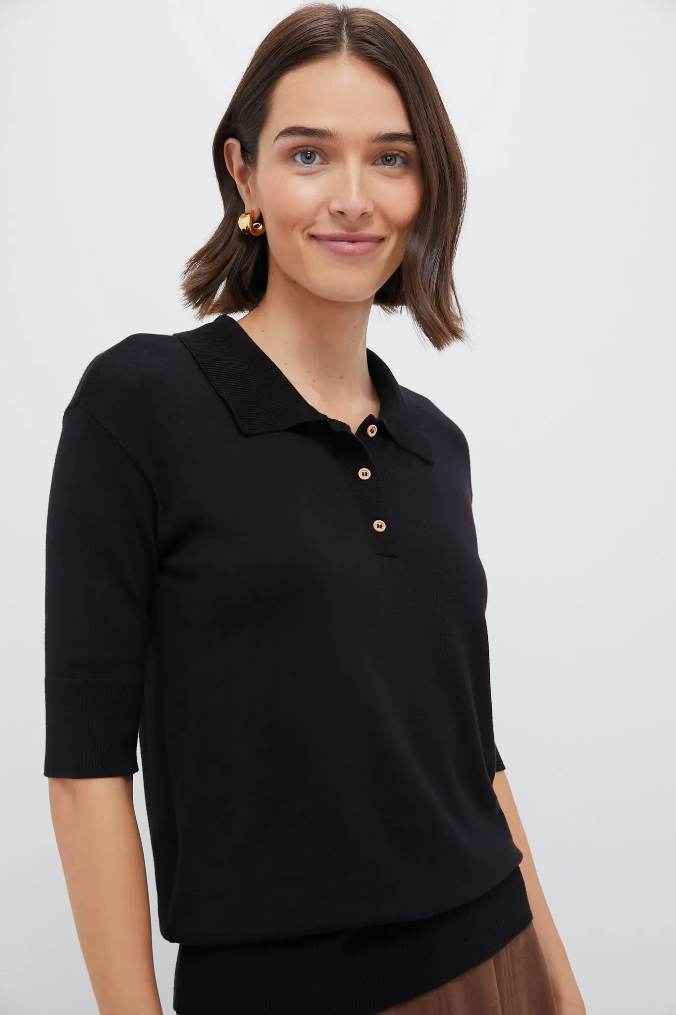 Black Milo Sweater Polo