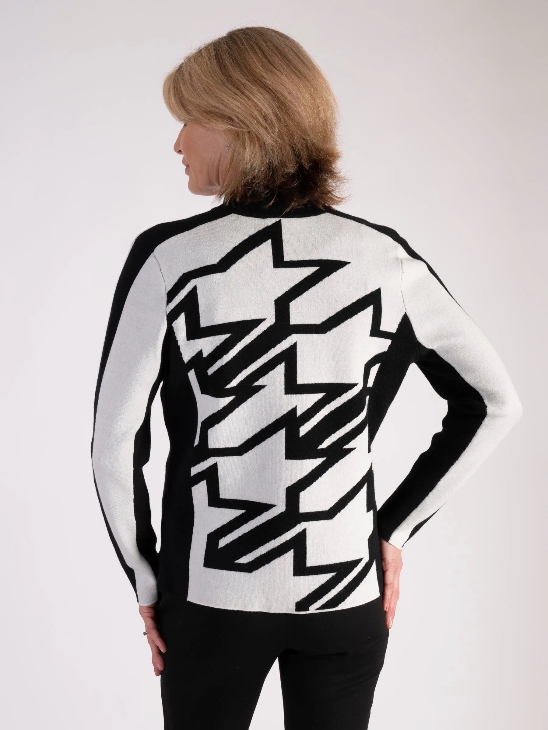 Black/White Abstract Pattern Jacket