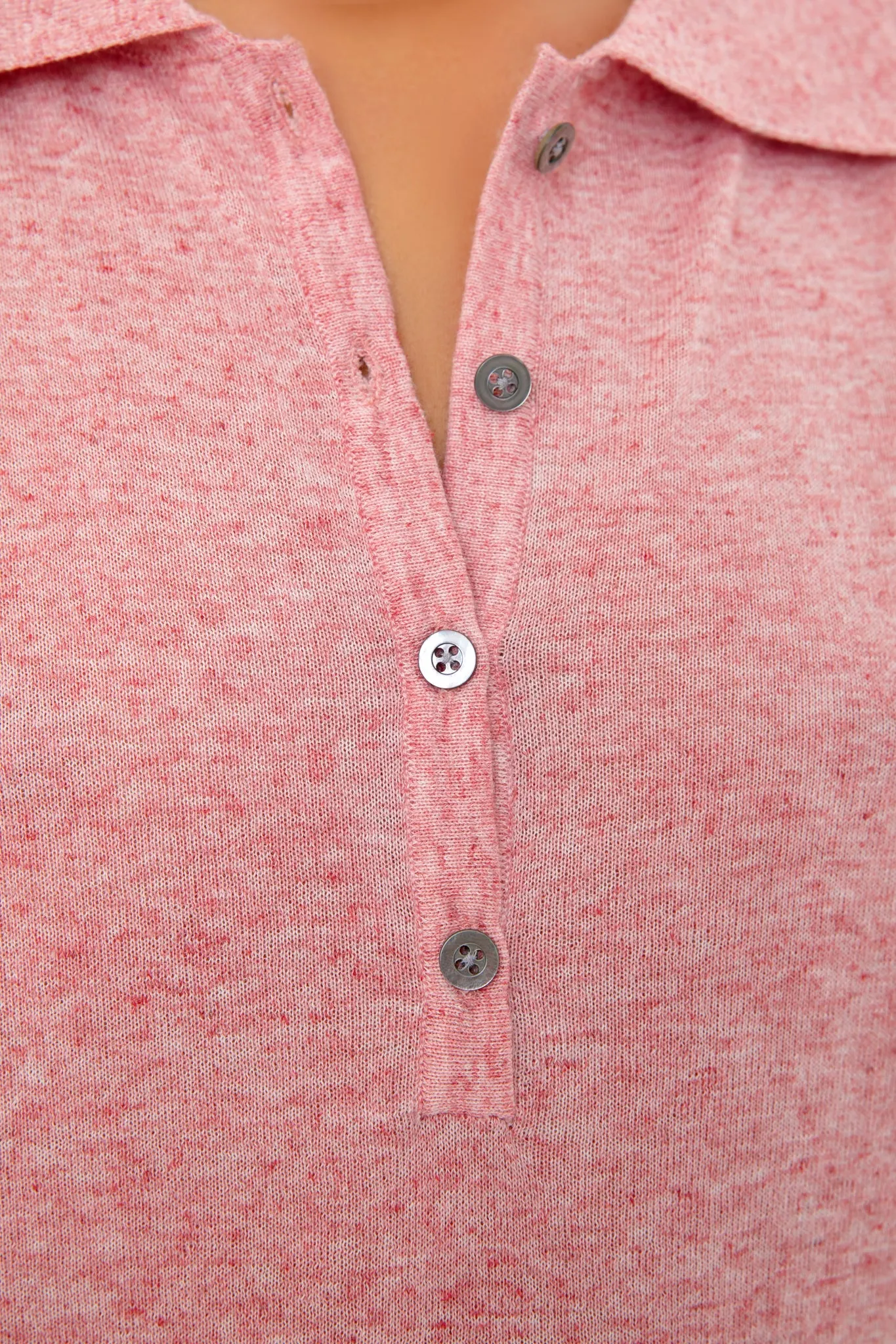 Blush Clayton Knit Polo