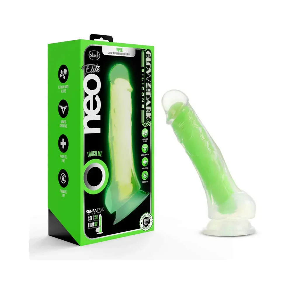 Blush Neo Elite Glow in the Dark Viper 7 in. Dual-Density Dildo