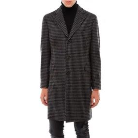 Boglioli Single Breasted Houndstooth Coat