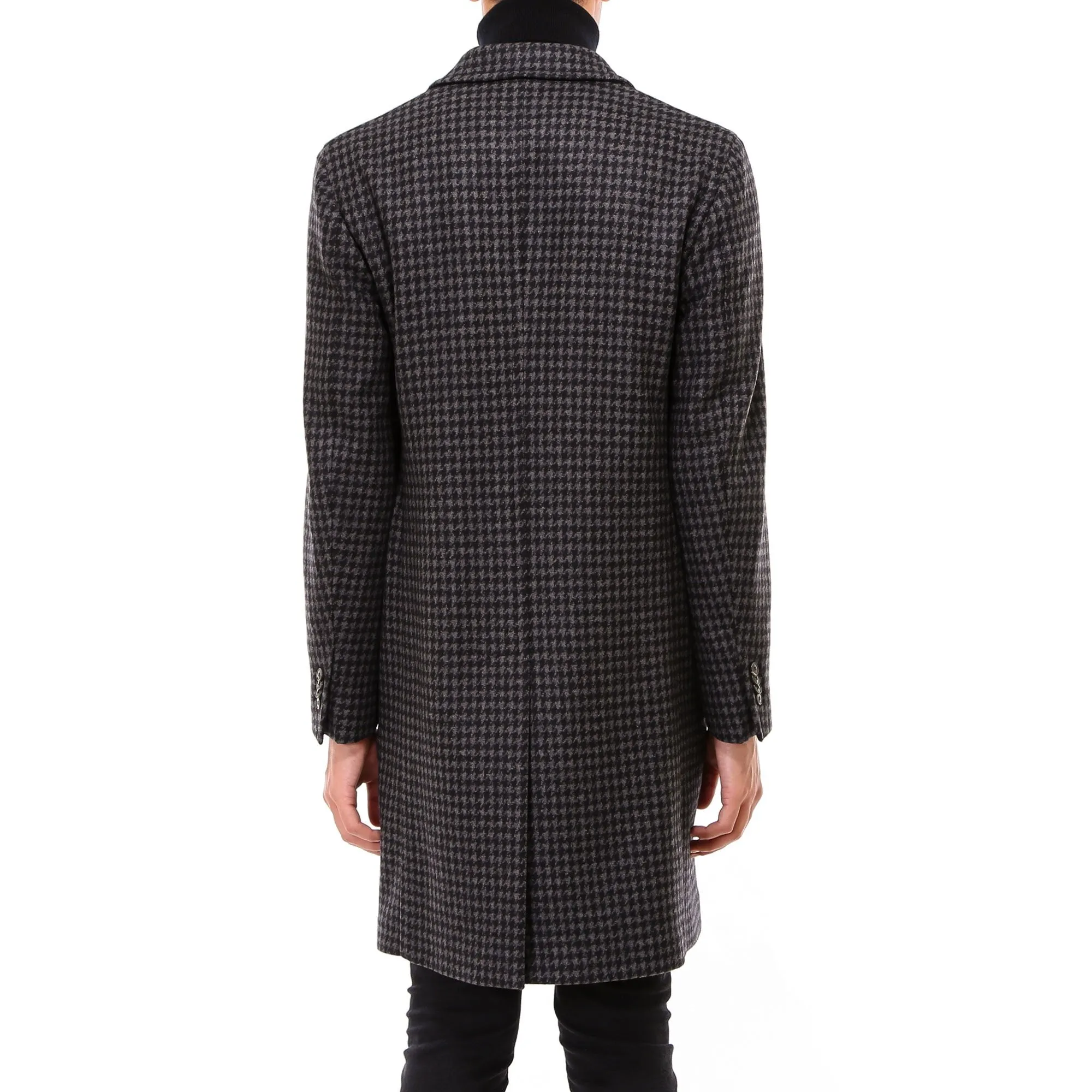 Boglioli Single Breasted Houndstooth Coat