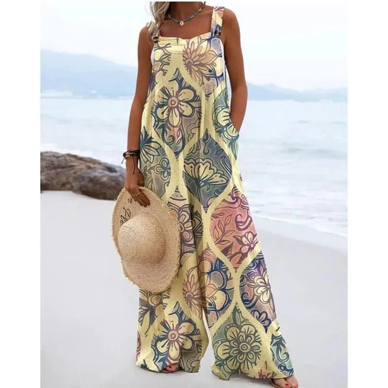 Bohemian Wide Leg Jumpsuit