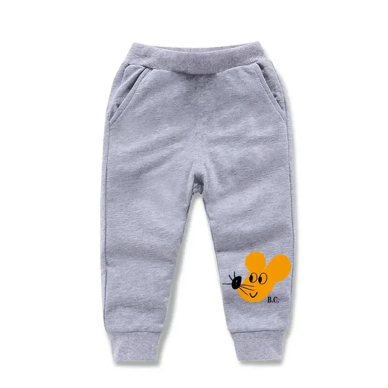 Boys Sport Pants Spring Autumn Casual Trousers for Kids Cartoon Print Children School Joggers Teenager Girls Clothes 1-10years